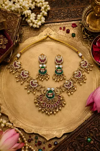 Chandraprabha Regal Temple Necklace