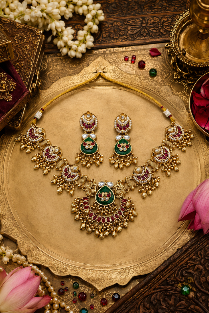 Chandraprabha Regal Temple Necklace