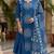Women's Blue Printed Kurta Pant Dupatta Set