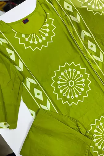 Women Cotton  Printed Kurta Pant Dupatta Set