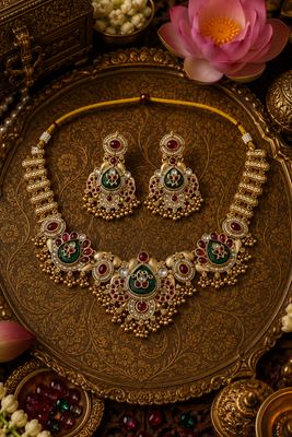 Ratnashraya Opulent Temple Necklace  5