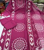 Women's Cotton  Printed Kurta Pant Dupatta Set
