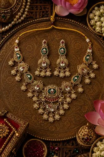 Padmavritta Imperial Temple Necklace