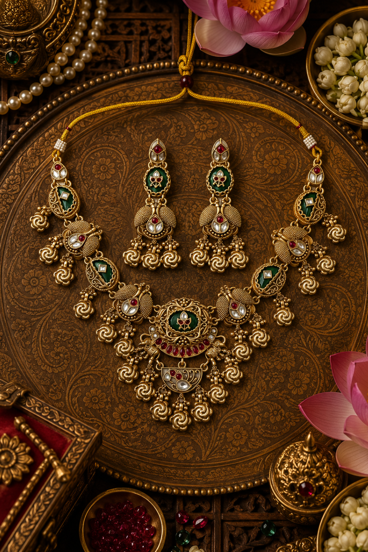 Padmavritta Imperial Temple Necklace