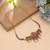 Maroon & green color choker temple necklace
