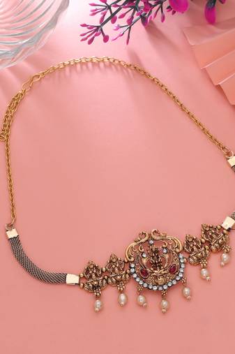 Rani color choker temple necklace