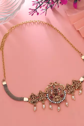 Rani color choker temple necklace