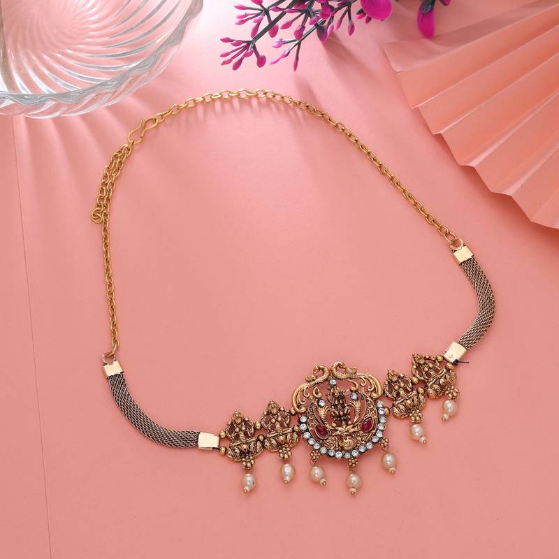 Rani color choker temple necklace