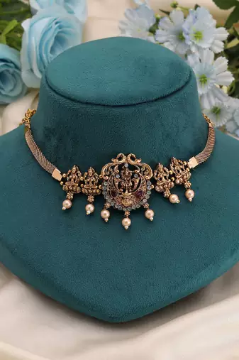 Rani color choker temple necklace