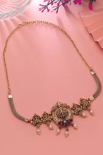 Rani color choker temple necklace