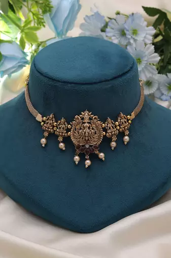 Rani color choker temple necklace