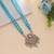 Firozi color stone necklace