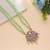 Pista green color stone necklace