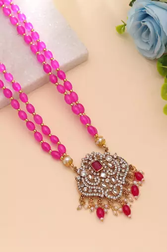 Rani color stone necklace