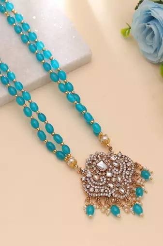 Rama green color stone necklace