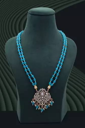 Rama green color stone necklace