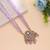 Light purple color stone necklace