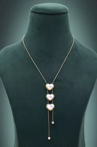White color anti tarnish necklace