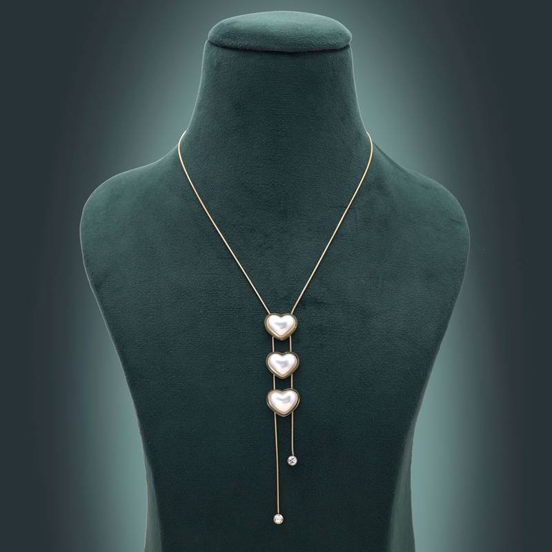 White color anti tarnish necklace