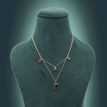 Multi color anti tarnish necklace 2