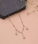 White color anti tarnish necklace