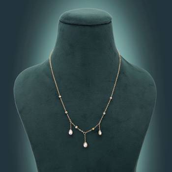 White color anti tarnish necklace 2