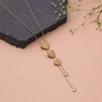 Gold color anti tarnish necklace 1