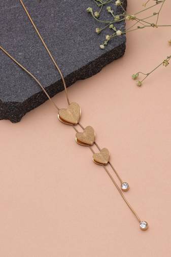 Gold color anti tarnish necklace