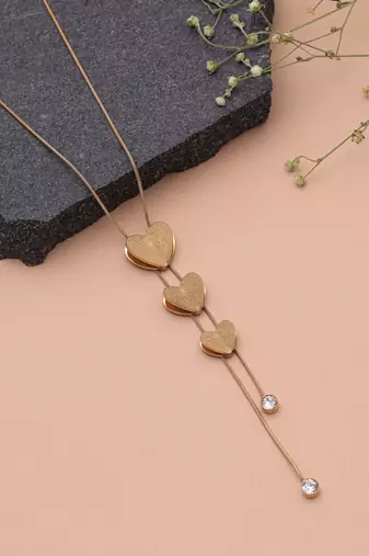 Gold color anti tarnish necklace