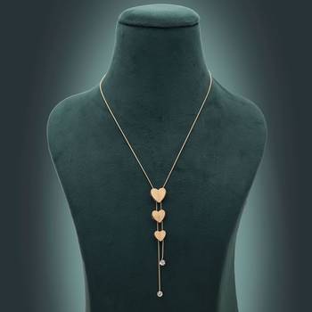 Gold color anti tarnish necklace 2