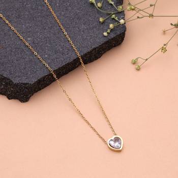 White color anti tarnish necklace 1