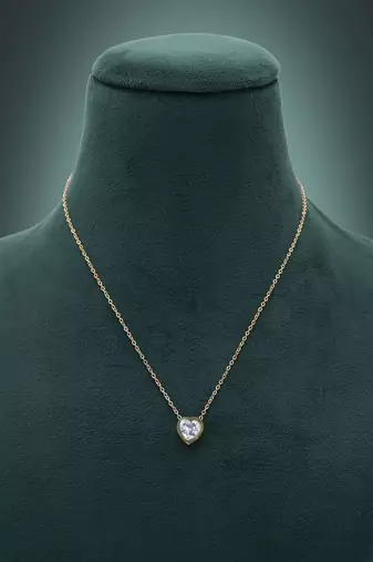 White color anti tarnish necklace