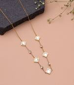 White color anti tarnish necklace