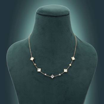 White color anti tarnish necklace 2