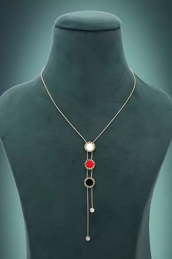Multi color anti tarnish necklace