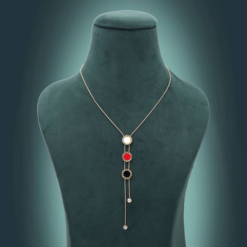 Multi color anti tarnish necklace