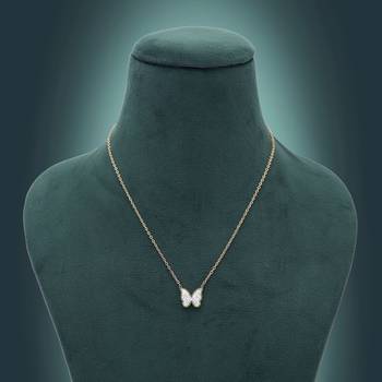 White color anti tarnish necklace 2