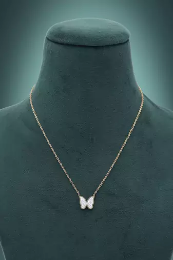 White color anti tarnish necklace