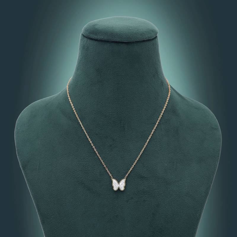 White color anti tarnish necklace