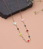 Multi color anti tarnish necklace