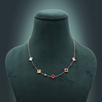Multi color anti tarnish necklace 2