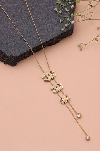 Gold color anti tarnish necklace