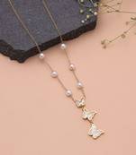 White color anti tarnish necklace