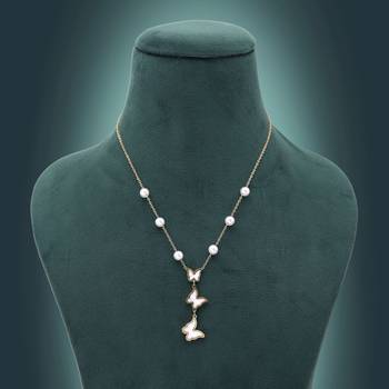 White color anti tarnish necklace 2