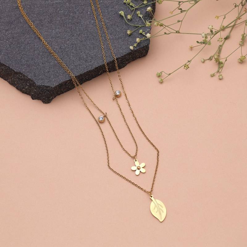 Gold color anti tarnish necklace