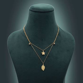 Gold color anti tarnish necklace 2