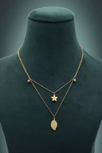Gold color anti tarnish necklace
