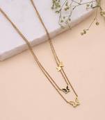 Gold color anti tarnish necklace