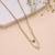 Gold color anti tarnish necklace