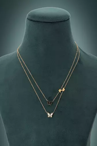 Gold color anti tarnish necklace